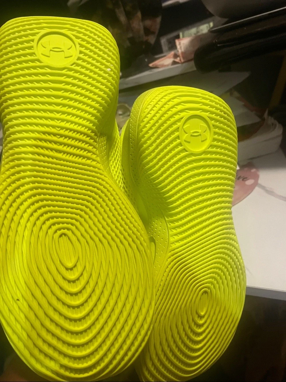 Under Armour Neon Yellow Kids Sneakers